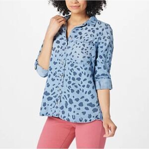 Side Stitch Tencera Shirt Tail Hem Button Tunic